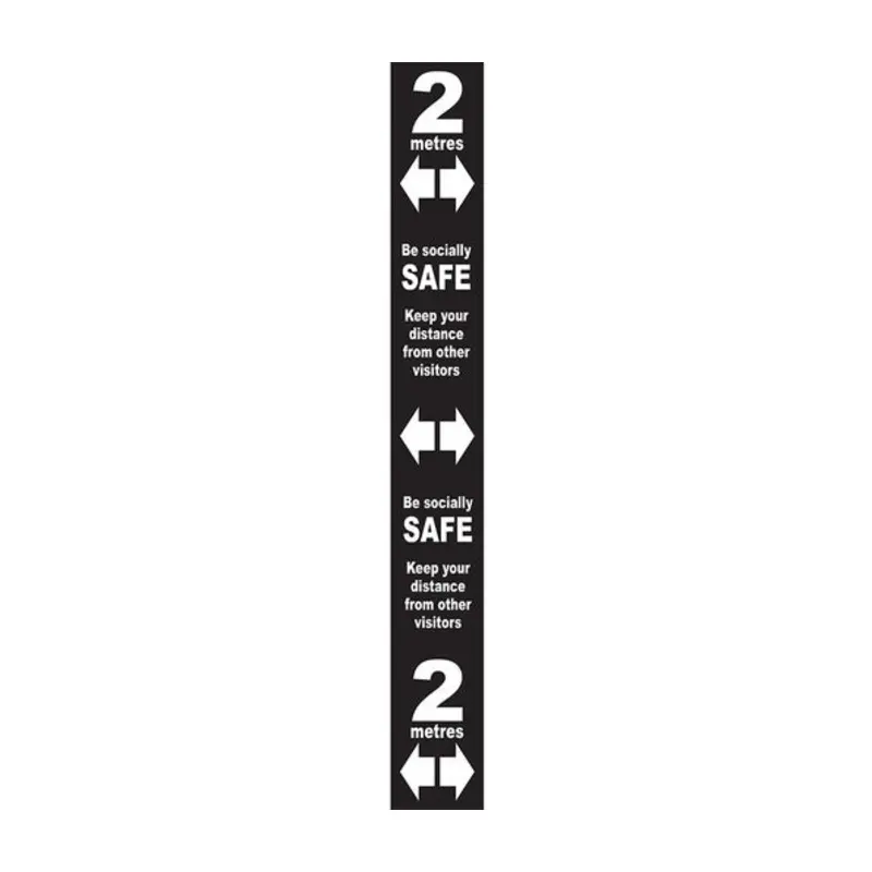 Pro-Safe 800 x 100mmFloor Distance Marker - Black - Self Adhesive