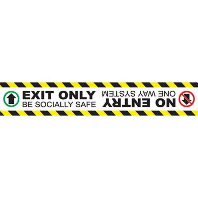 Pro-Safe 600 x 100mm Exit Only No Entrance Floor Marker - Self Adhesive