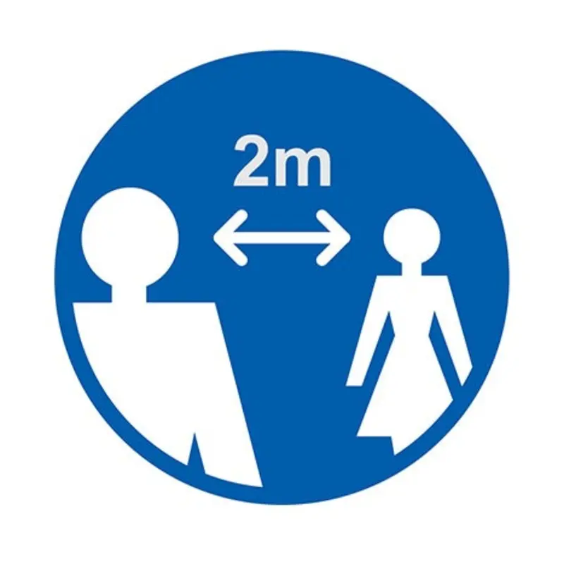 Pro-Safe 400mm Blue 2M Apart Floor Graphic
