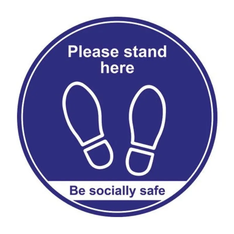 Pro-Safe 400mm Blue Please Stand Here Floor Graphic
