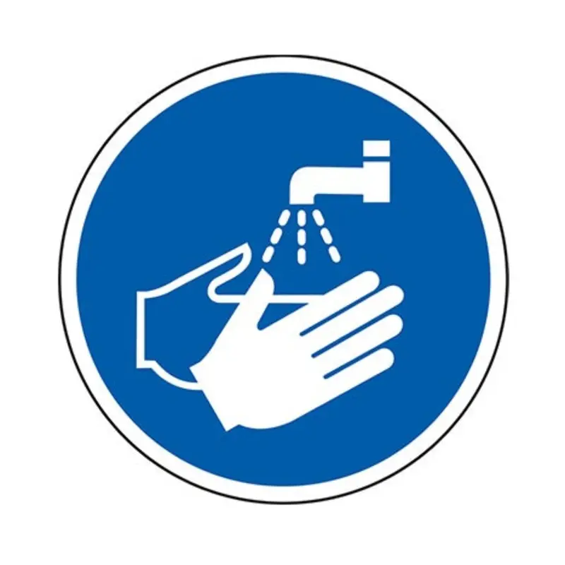 Pro-Safe 400mm Blue Wash Hands Symbol Floor Graphic