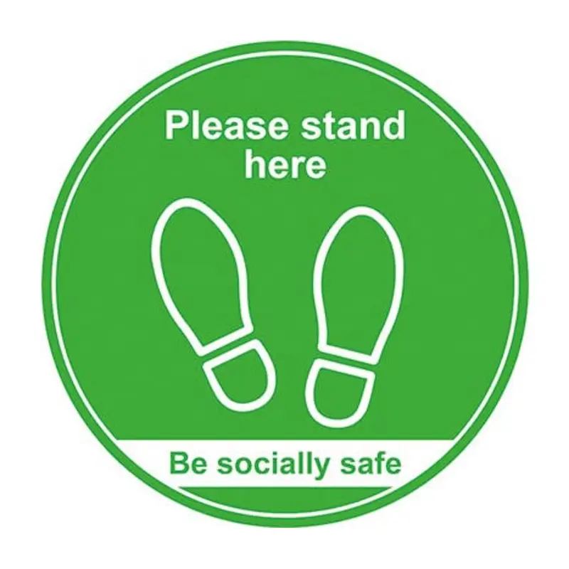 Pro-Safe 400mm Green Please Stand Here Floor Graphic