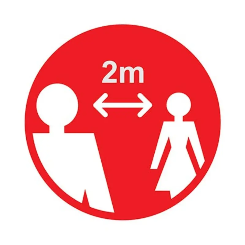 Pro-Safe 400mm Red 2M Apart Floor Graphic