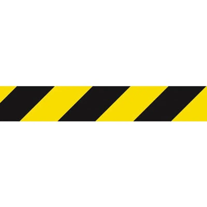 Pro-Safe 48mm x 33mHazard Stripe Vinyl Tape - Black / Yellow