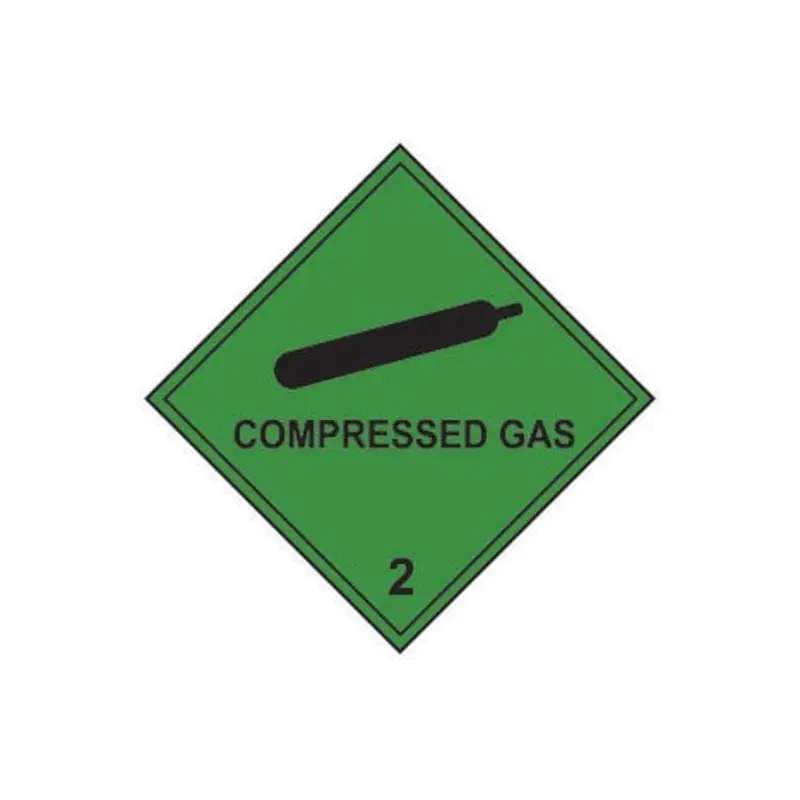 Pro-Safe 250 x 250mm - Compressed Gas 2 Labels - Pack of 10