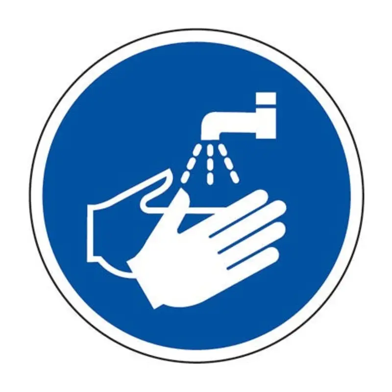 Pro-Safe 200mm Blue Wash Hands Floor Graphic