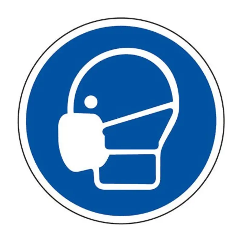 Pro-Safe 200mm Blue Wear Face Mask Floor Graphic