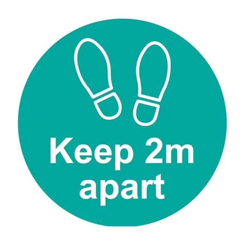 Pro-Safe 200mm Floor Distance Marker - Turquoise - Self Adhesive