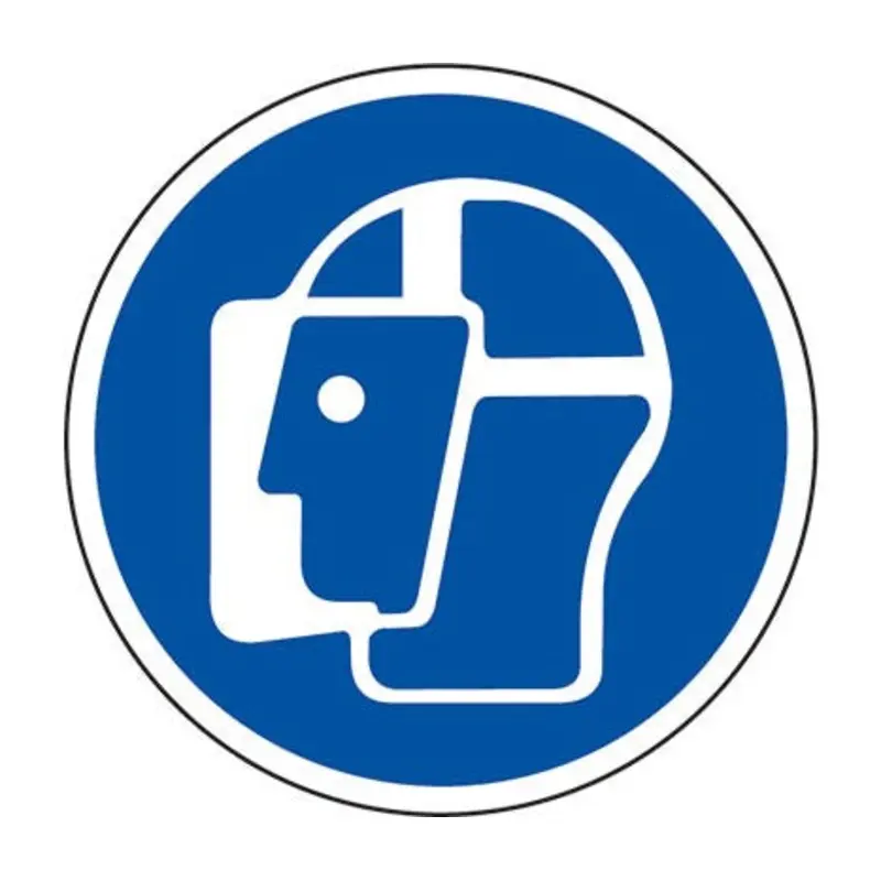 Pro-Safe 200mm Wear Face Shield Floor Graphic - Blue