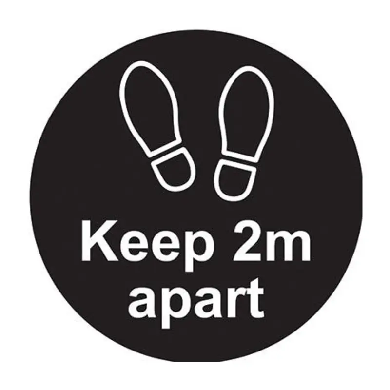 Pro-Safe 200mmFloor Distance Marker - Black - Self Adhesive