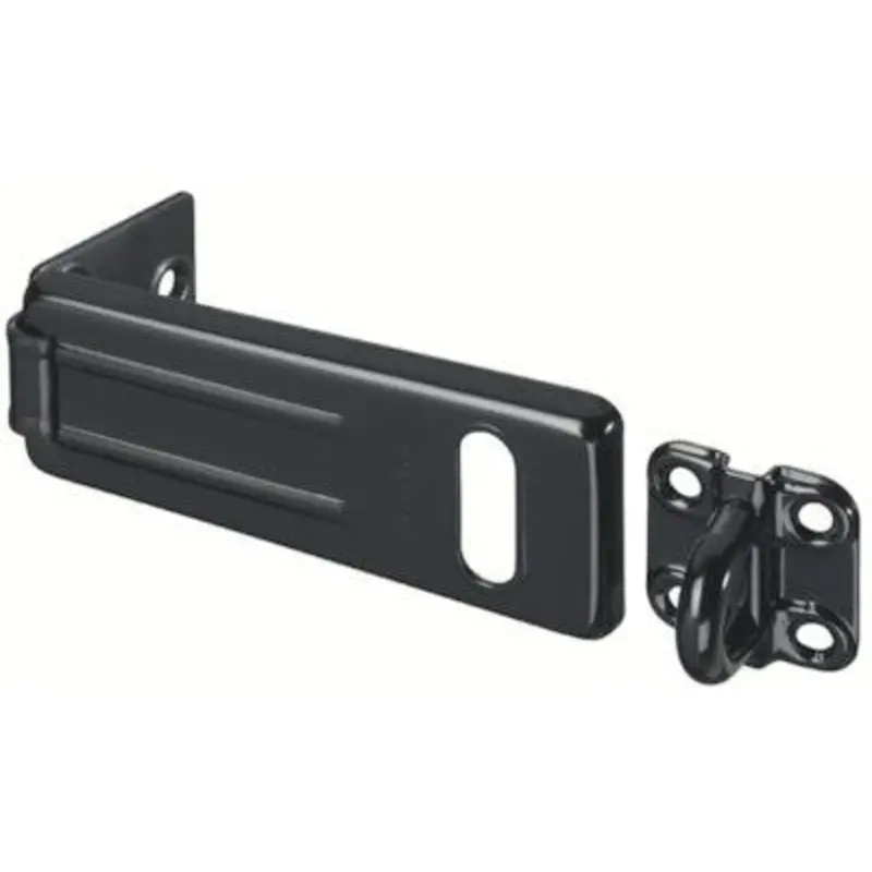 Master Lock 110mm Long Zinc Plated Wrought Steel Hasp; Black