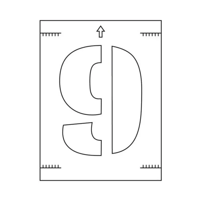 Pro-Safe 150mm Stencil Kit Contains Numbers 0 - 9