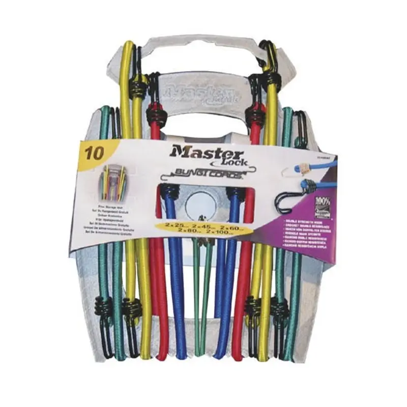 Master Lock 10-Piece Cord Rack Assorted Bungee