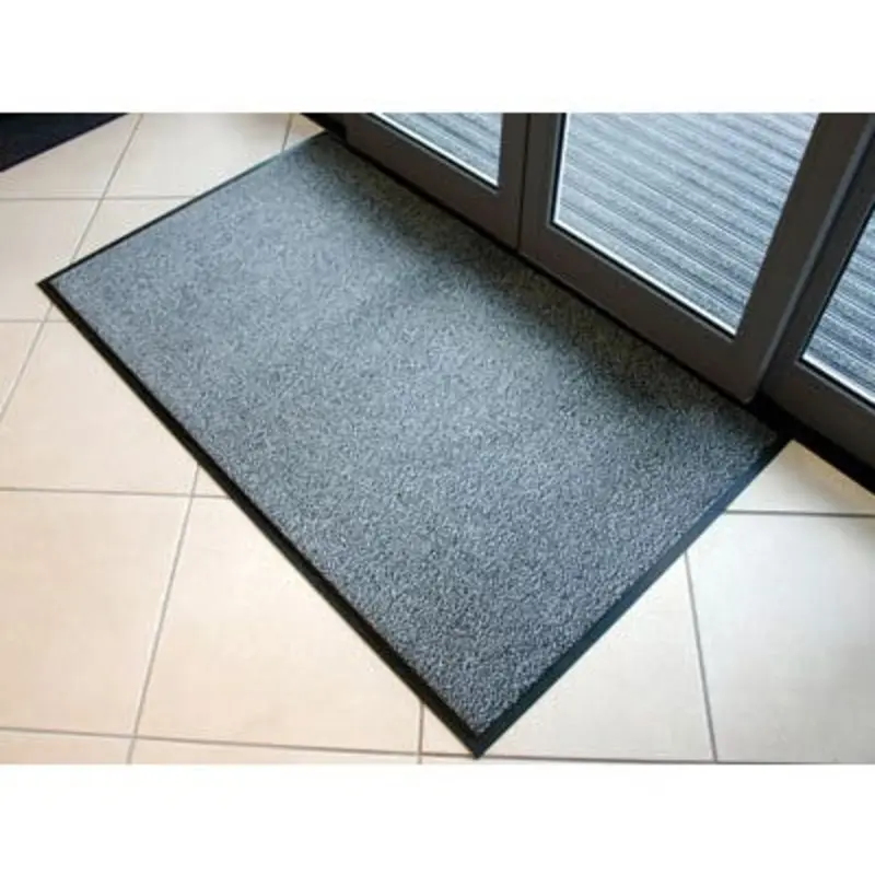 Coba 0.9 x 1.2m Black / Blue Vyna Plush Entrance Matting