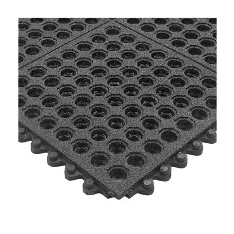 Wearwell 91 x 99cm 570-576 Cutting-Fluid Resistant Drainage Tile - Black
