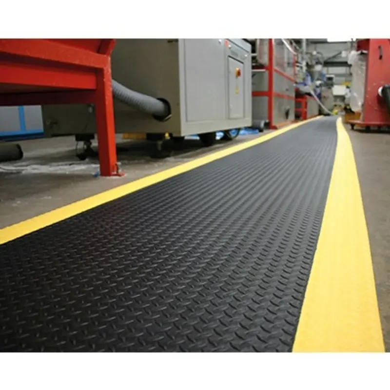 Coba 0.6 x 0.9m Black / Yellow Orthomat Diamond Anti-Fatigue Matting