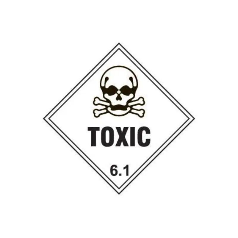 Pro-Safe 100 x 100mm - Toxic 6.1 Lables - Roll 250