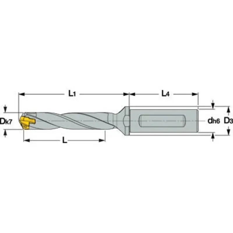 Iscar DCN 190-095-25A-5D 19 - 19.9mm Indexable Head Drill Body