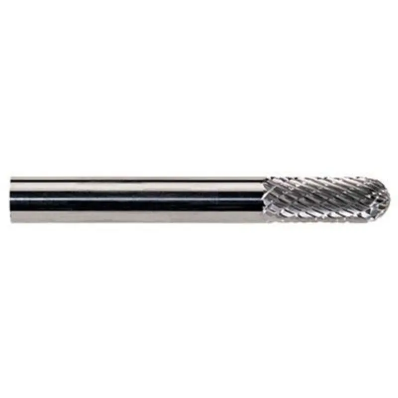 Hertel 8 x 6mm Ball Nosed Cylinder with Double Cut Burr