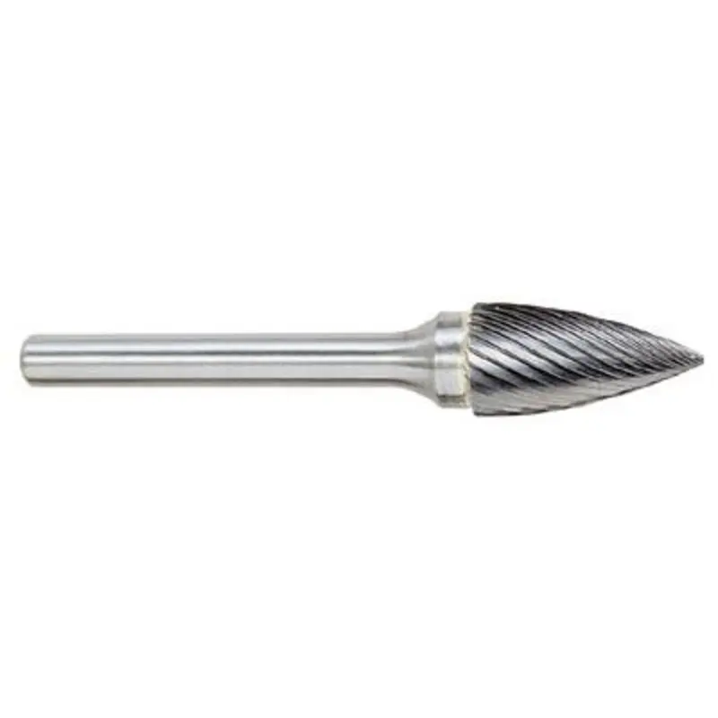 Hertel 8 x 6mm Pointed Tree Shape with Single Cut Burr