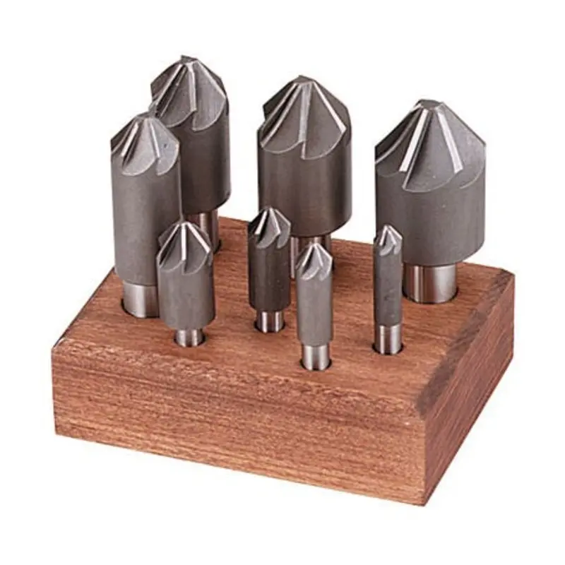 Interstate 8 Piece Cobalt 82 Chatterless Countersink Set