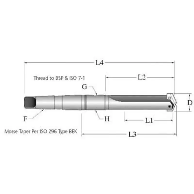 Allied Maxcut 34.37 - 47.8mm MT4 Series 3 GEN2-TA Short Spade Taper Shank Drill Holder