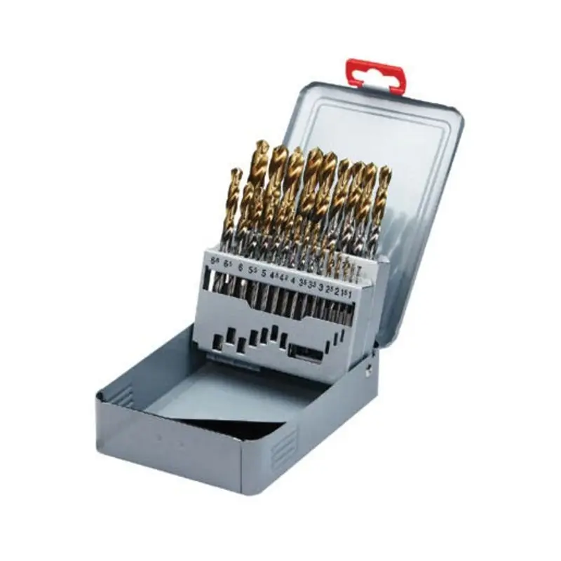 Hertel 25PC TiN Tip Jobber Drill Set