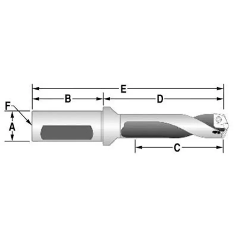 Allied Maxcut 25mm Shank 5XD 110 D GEN3SYS Flanged Flat Shank Spade Drill Body