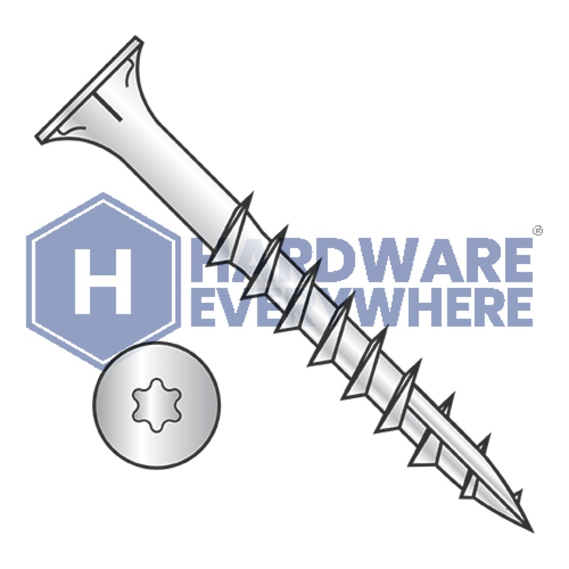 8 X 3 Deck Screws / Torx / Flat Head / Steel / Zinc / Type 17