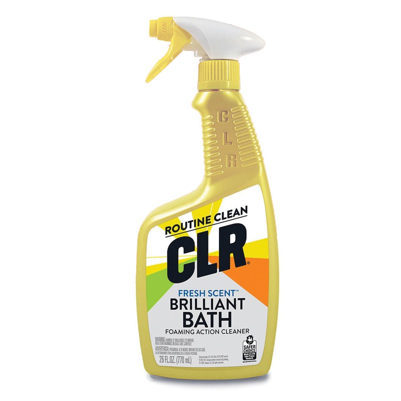 CLR BRILLIANT BATH Series BK-2000 Bathroom and Kitchen Cleaner, 26 oz, Trigger Spray Bottle, Liquid, Light Lavender