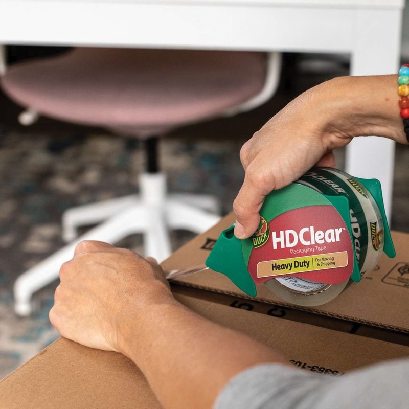 DUCK HD Clear 288396 Packing Tape, 1.88 in W, 54.6 yd L, Clear Tape