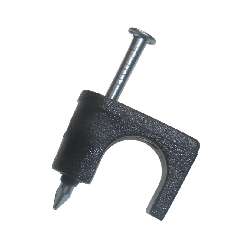 GB PSB-165 Cable Staple, 1/4 in W Crown, 15/16 in L Leg, Polyethylene Staple, Black Insulation