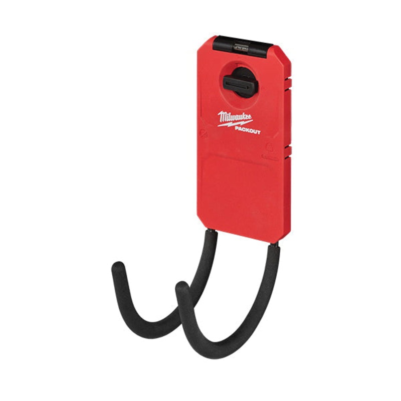 Milwaukee PACKOUT 48-22-8331 Curved Hook, 25 lb Tool, 7 in L, 3-3/4 in W, 8 in H, Metal/Rubber
